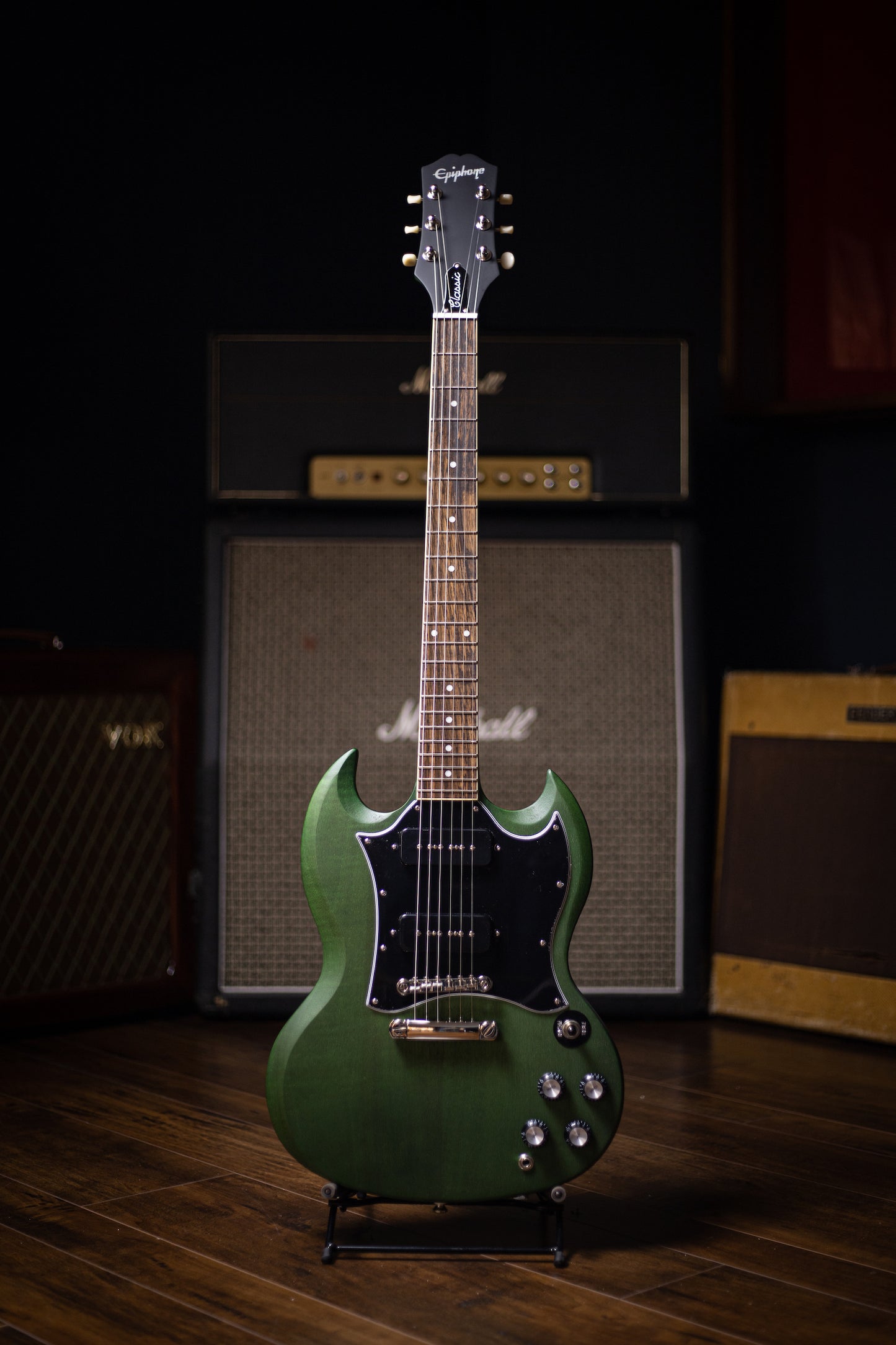 Epiphone SG Classic Worn P90 Electric Guitar - Worn Inverness Green