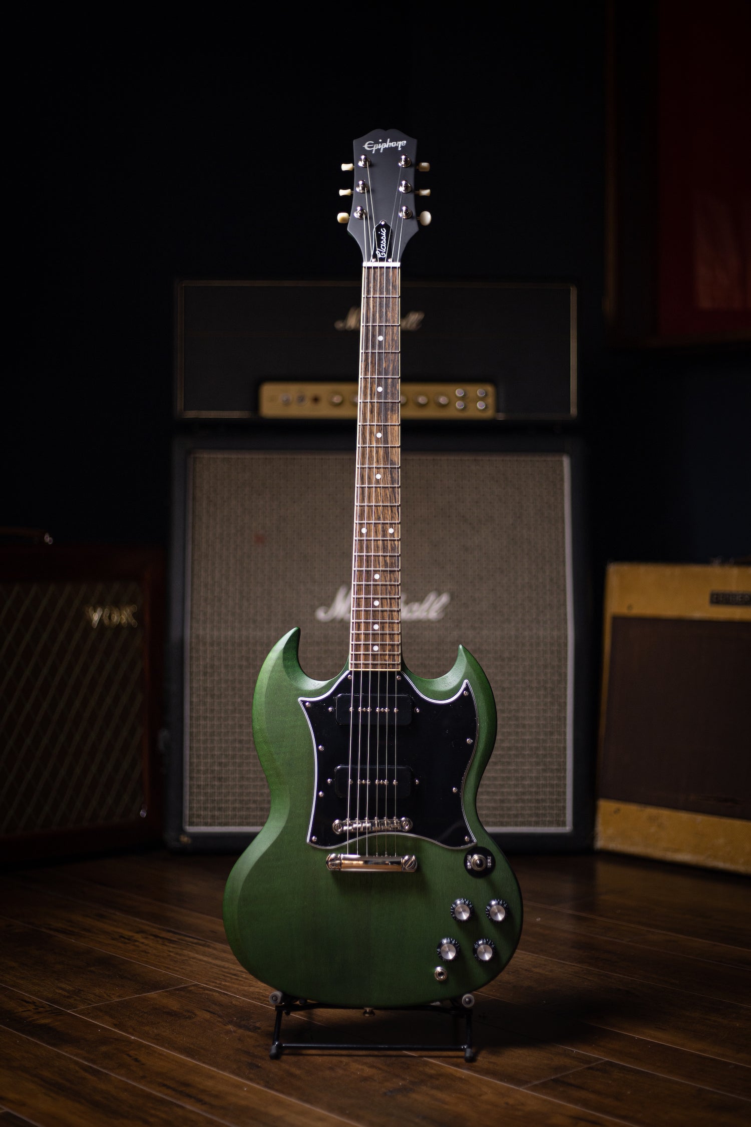 Epiphone SG Classic Worn P90 Electric Guitar - Worn Inverness Green
