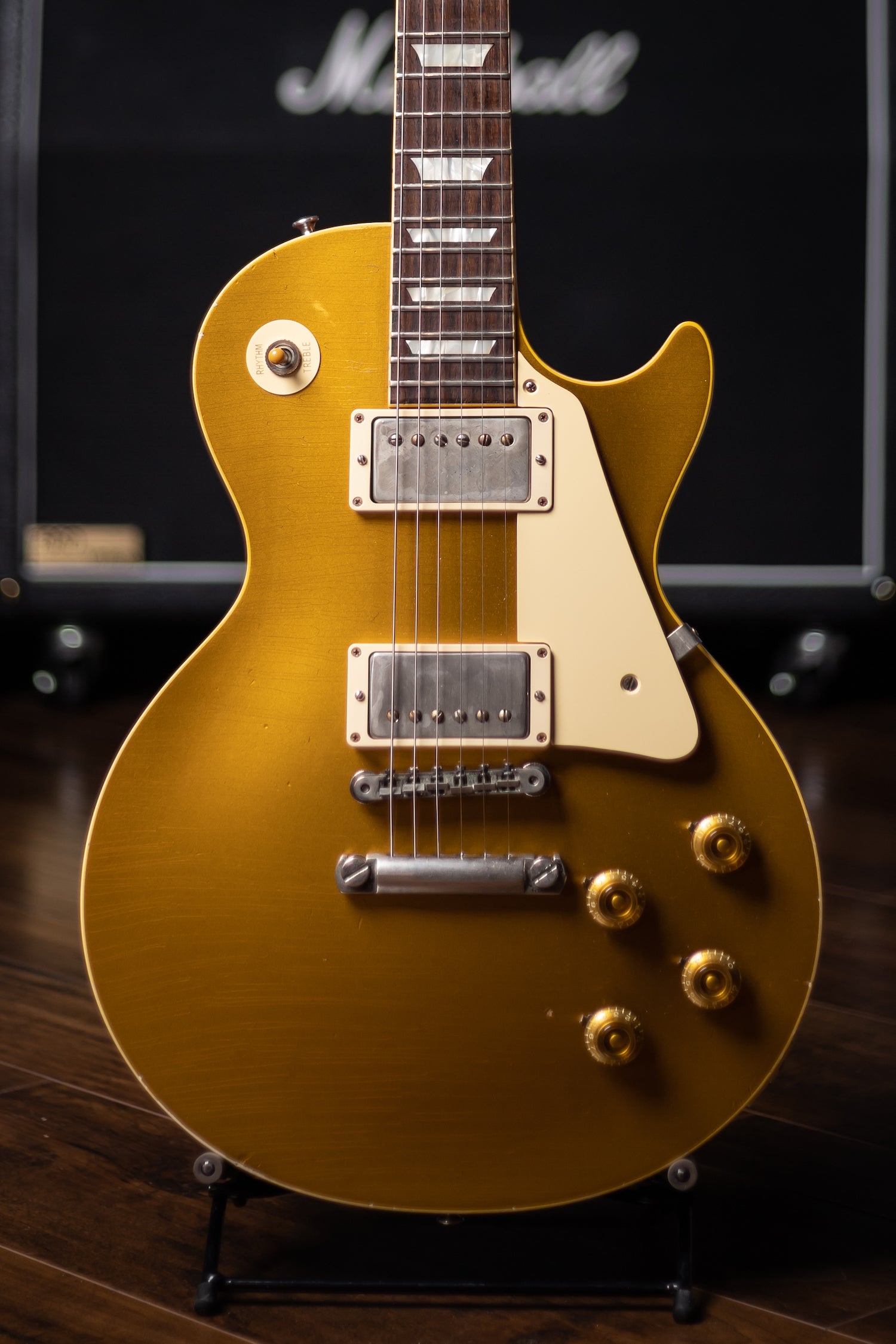2015 Gibson Custom Shop True Historic Les Paul 1957 Reissue Figured Top Electric Guitar - Goldtop