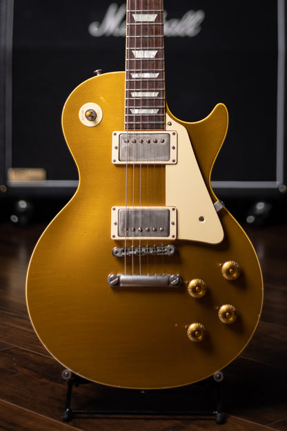 2015 Gibson Custom Shop True Historic Les Paul 1957 Reissue Figured Top Electric Guitar - Goldtop