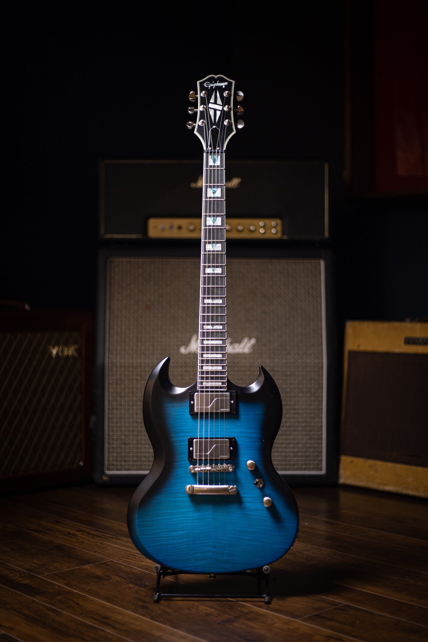 Epiphone SG Prophecy Electric Guitar - Blue Tiger Aged Gloss