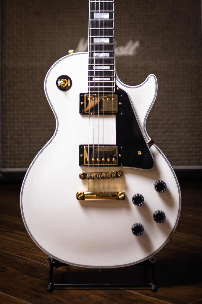 Gibson Custom Shop Les Paul Custom Ebony Fingerboard Gloss Electric Guitar - Alpine White