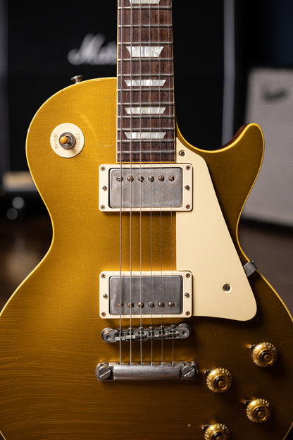 2015 Gibson Custom Shop True Historic Les Paul 1957 Reissue Figured Top Electric Guitar - Goldtop