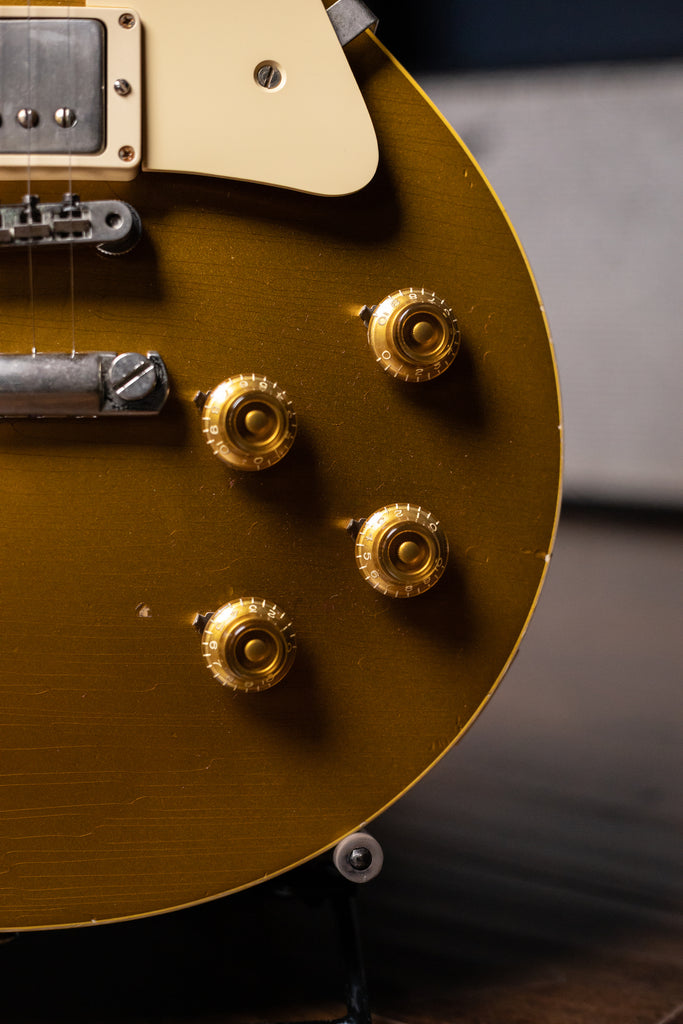 2015 Gibson Custom Shop True Historic Les Paul 1957 Reissue Figured Top Electric Guitar - Goldtop