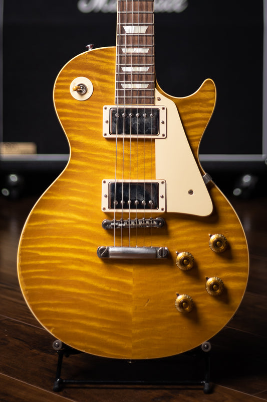 2015 Gibson Custom Shop True Historic Les Paul 1959 Reissue Figured Top Electric Guitar - Lemon Burst