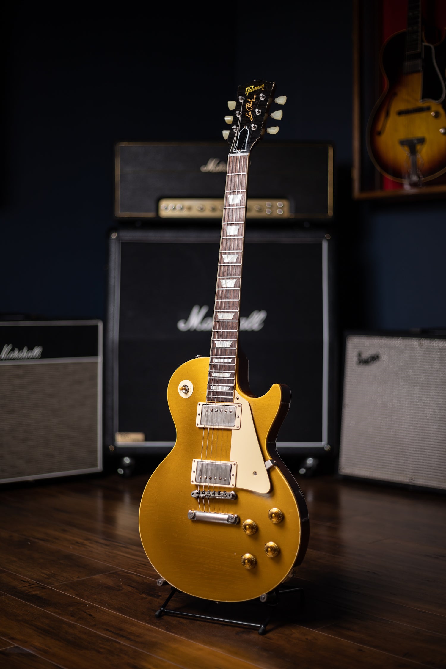 2015 Gibson Custom Shop True Historic Les Paul 1957 Reissue Figured Top Electric Guitar - Goldtop