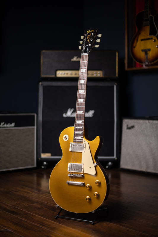 2015 Gibson Custom Shop True Historic Les Paul 1957 Reissue Figured Top Electric Guitar - Goldtop