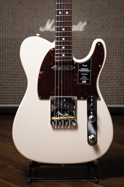 Fender American Professional II Telecaster Electric Guitar - Olympic White