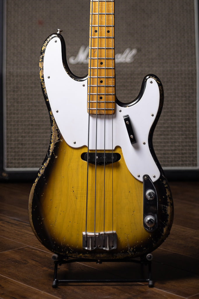 1968 Fender Telecaster Bass (1968 Neck, MJT Body, Seymour Duncan Pickups) - Sunburst Front Close