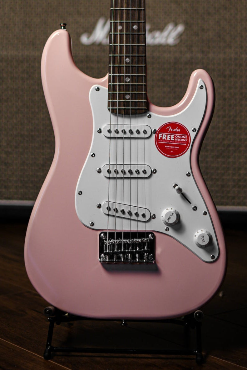 Squier Stratocaster Mini Electric Guitar - Shell Pink