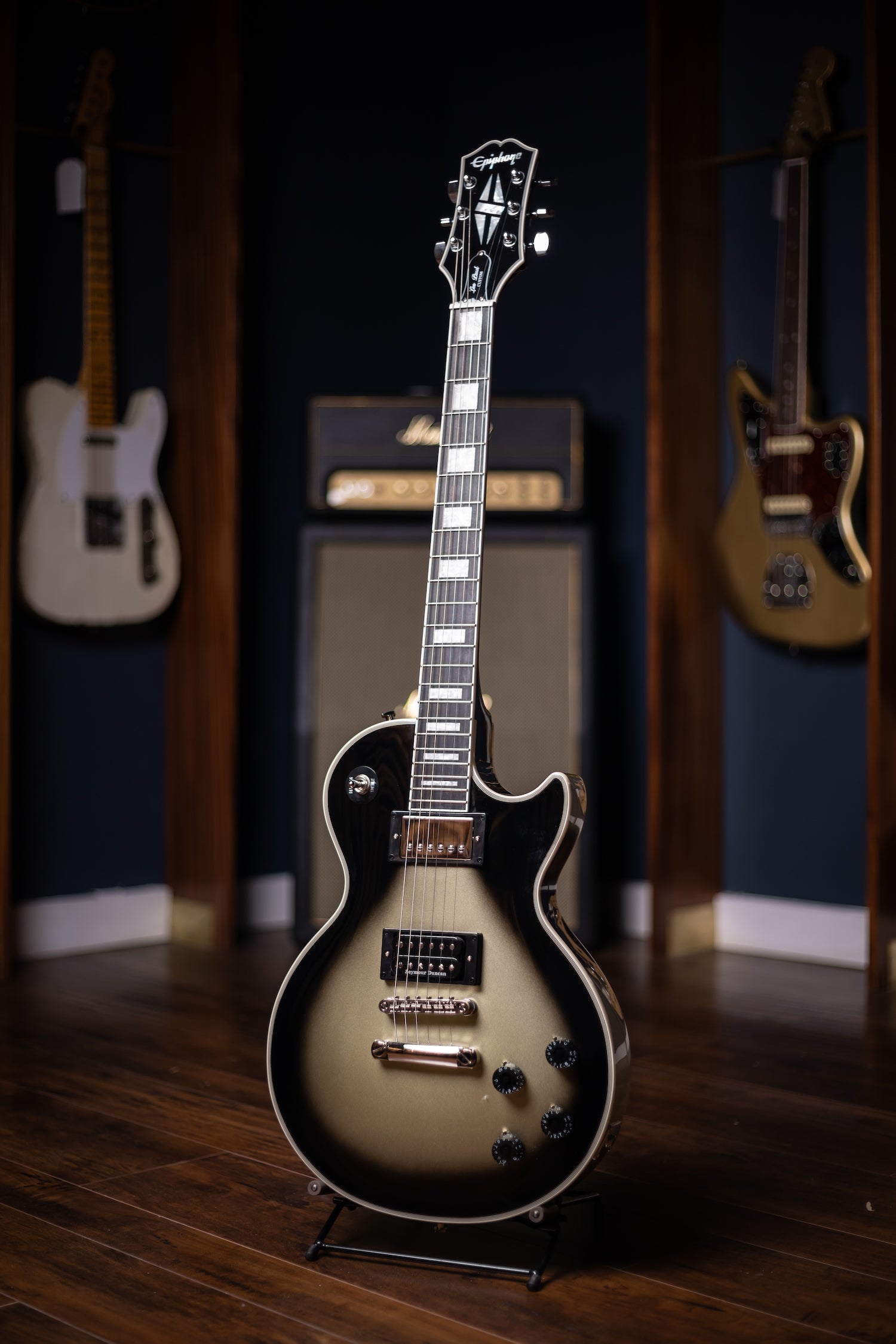 Epiphone Adam Jones Les Paul Custom Art Collection Electric Guitar - Mark Ryden’s “Veil of Bees", Antique Silverburst