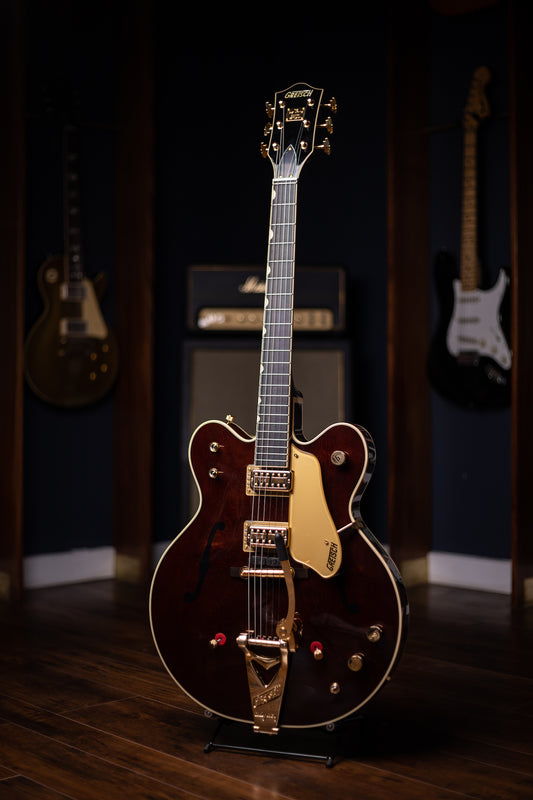 Gretsch G6122T-62GE Vintage Select Country Gentleman Electric Guitar - Walnut Stain with Bigsby