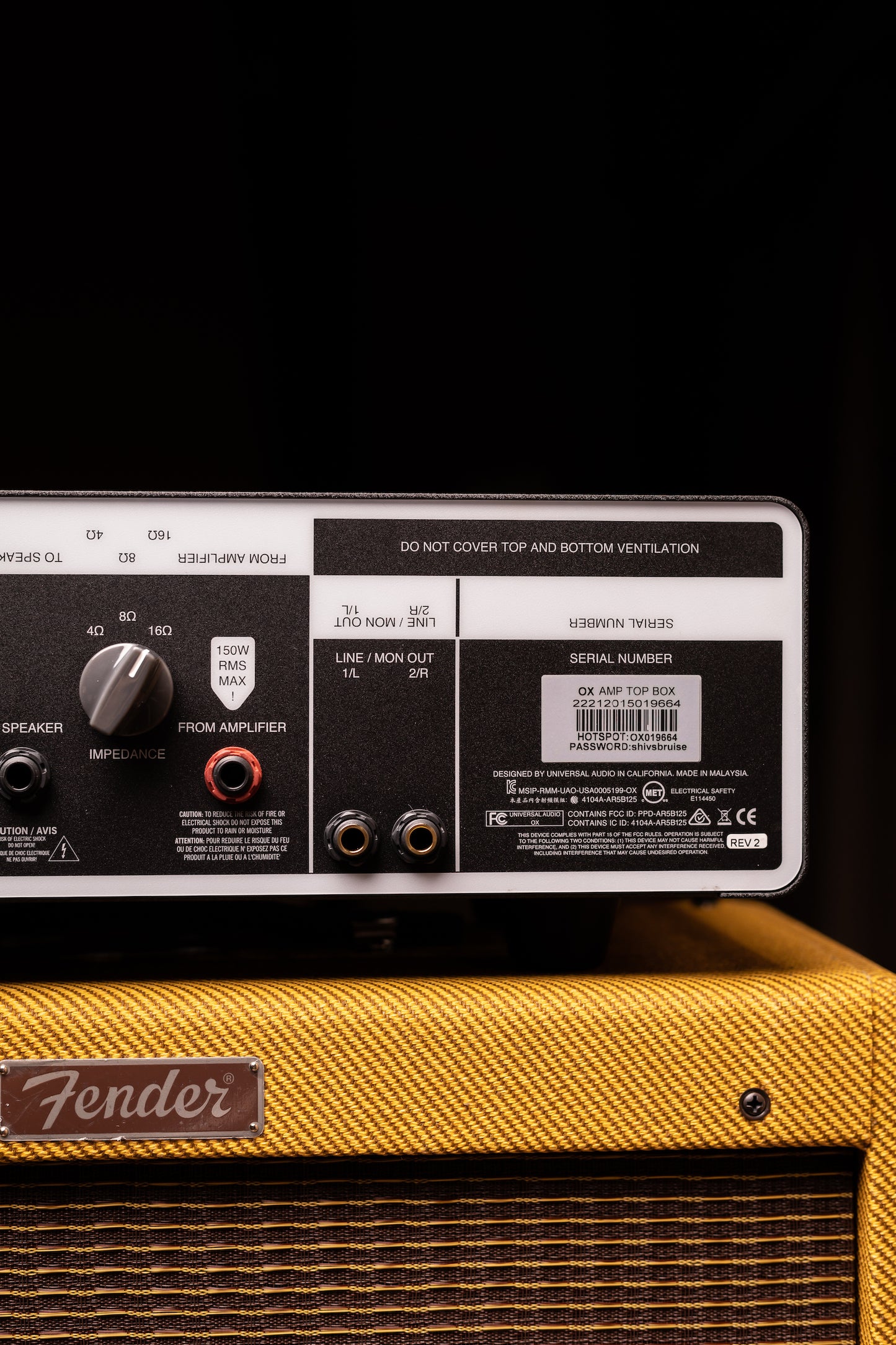 Universal Audio OX Reactive Amp Attenuator with Speaker Modeling