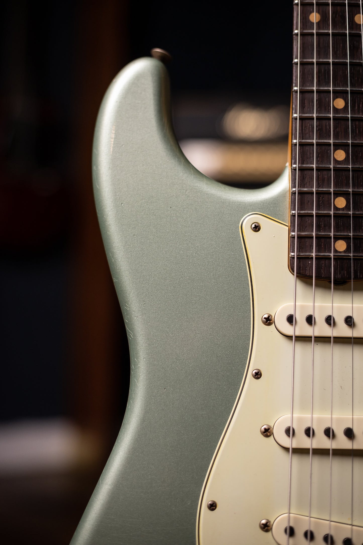 Fender Custom Shop Limited Edition '59 Stratocaster Journeyman Relic Electric Guitar - Super Faded Aged Sage Green Metallic