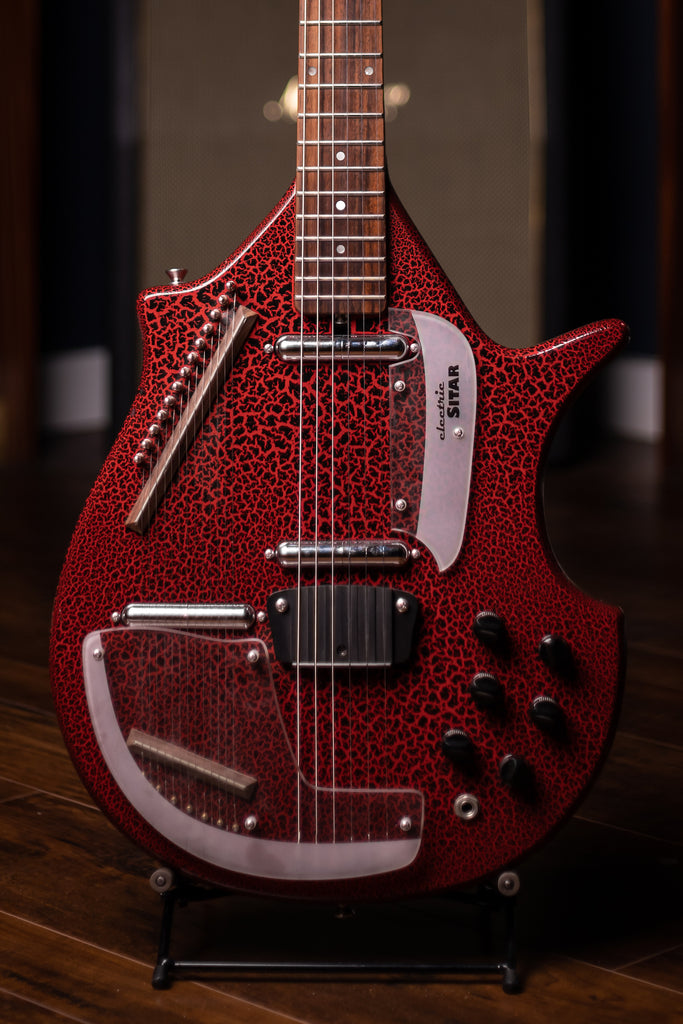 Used Jerry Jones Electric Sitar - Red Crackle