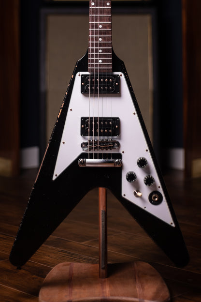 Gibson Kirk Hammett 1979 Flying V Murphy Lab Aged Electric Guitar - Ebony