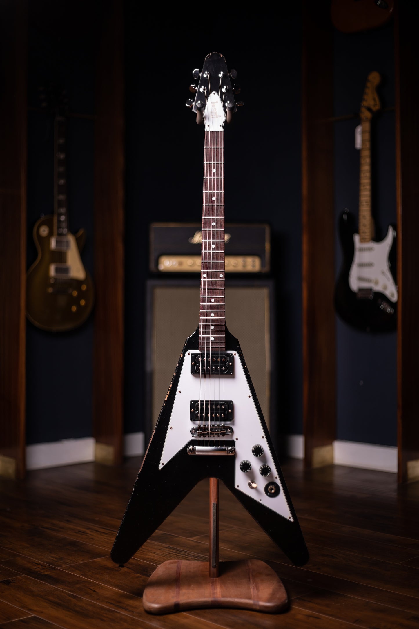 Gibson Kirk Hammett 1979 Flying V Murphy Lab Aged Electric Guitar - Ebony