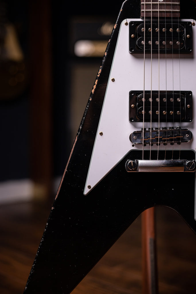 Gibson Kirk Hammett 1979 Flying V Murphy Lab Aged Electric Guitar - Ebony