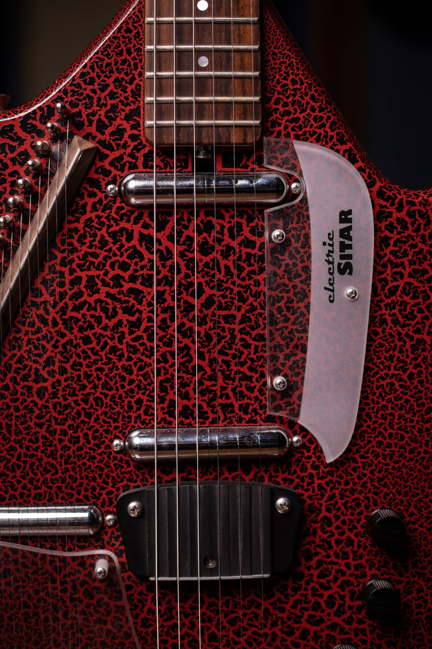 Used Jerry Jones Electric Sitar - Red Crackle