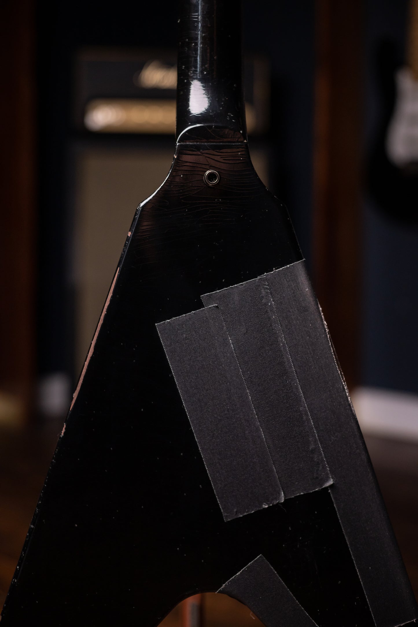 Gibson Kirk Hammett 1979 Flying V Murphy Lab Aged Electric Guitar - Ebony