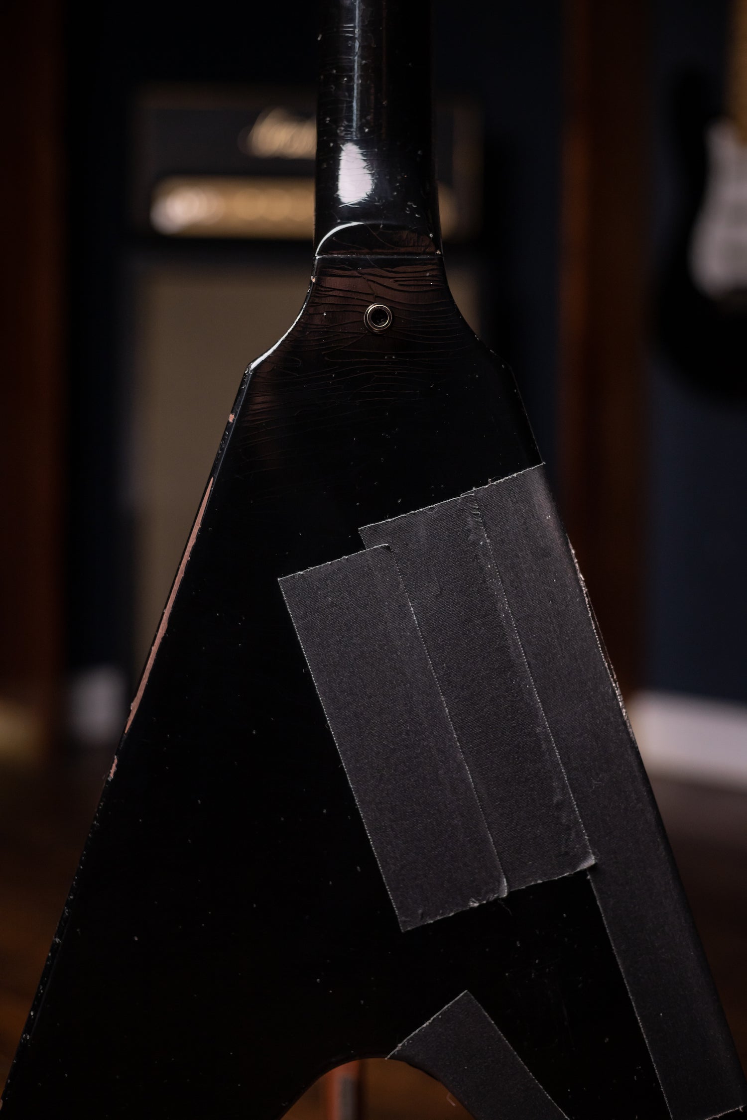 Gibson Kirk Hammett 1979 Flying V Murphy Lab Aged Electric Guitar - Ebony