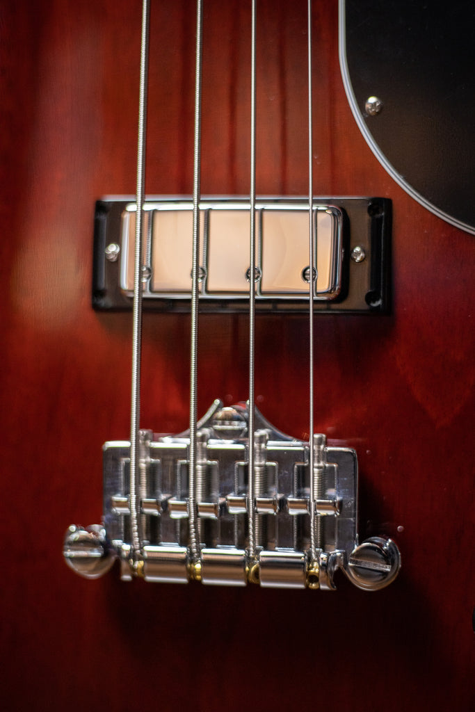 Gibson SG Standard Bass Guitar - Heritage Cherry bridge