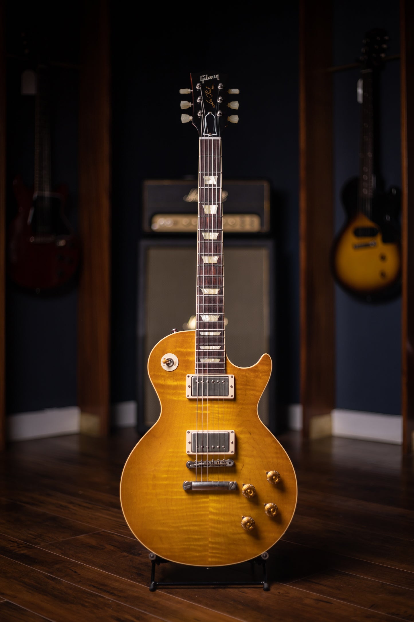 2014 Gibson Custom Shop Les Paul 1958 Standard Flame Top VOS Reissue Electric Guitar - Iced Tea