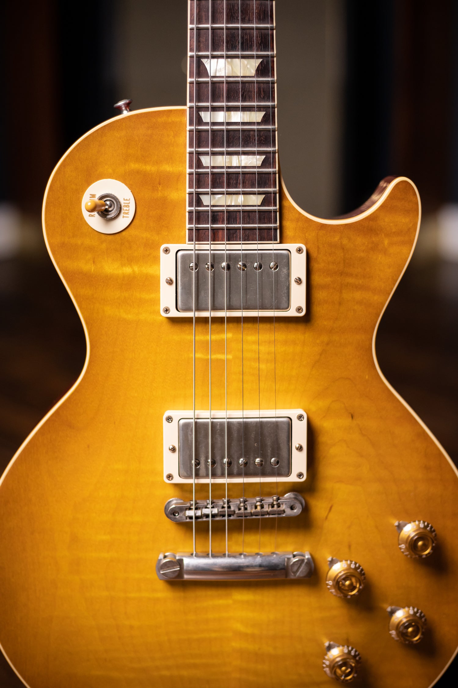2014 Gibson Custom Shop Les Paul 1958 Standard Flame Top VOS Reissue Electric Guitar - Iced Tea