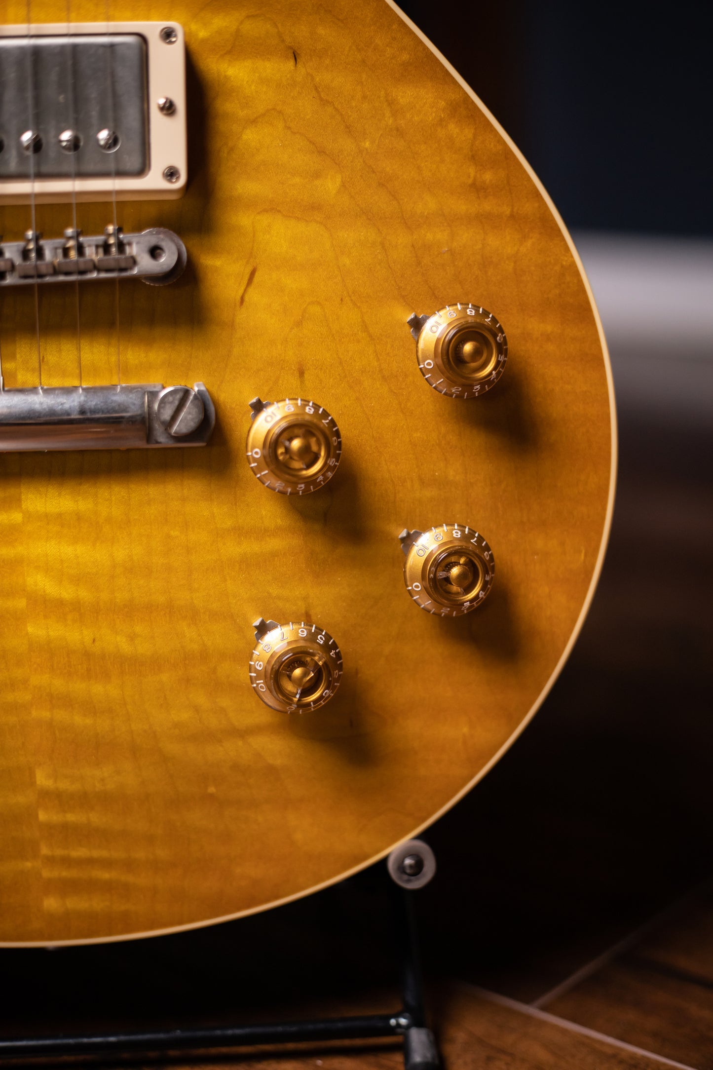 2014 Gibson Custom Shop Les Paul 1958 Standard Flame Top VOS Reissue Electric Guitar - Iced Tea