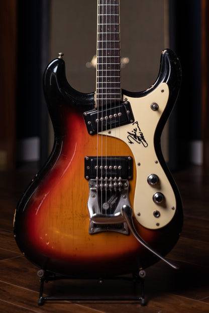 1965 Mosrite Ventures Model Electric Gutiar Signed by Nokie - Sunburst