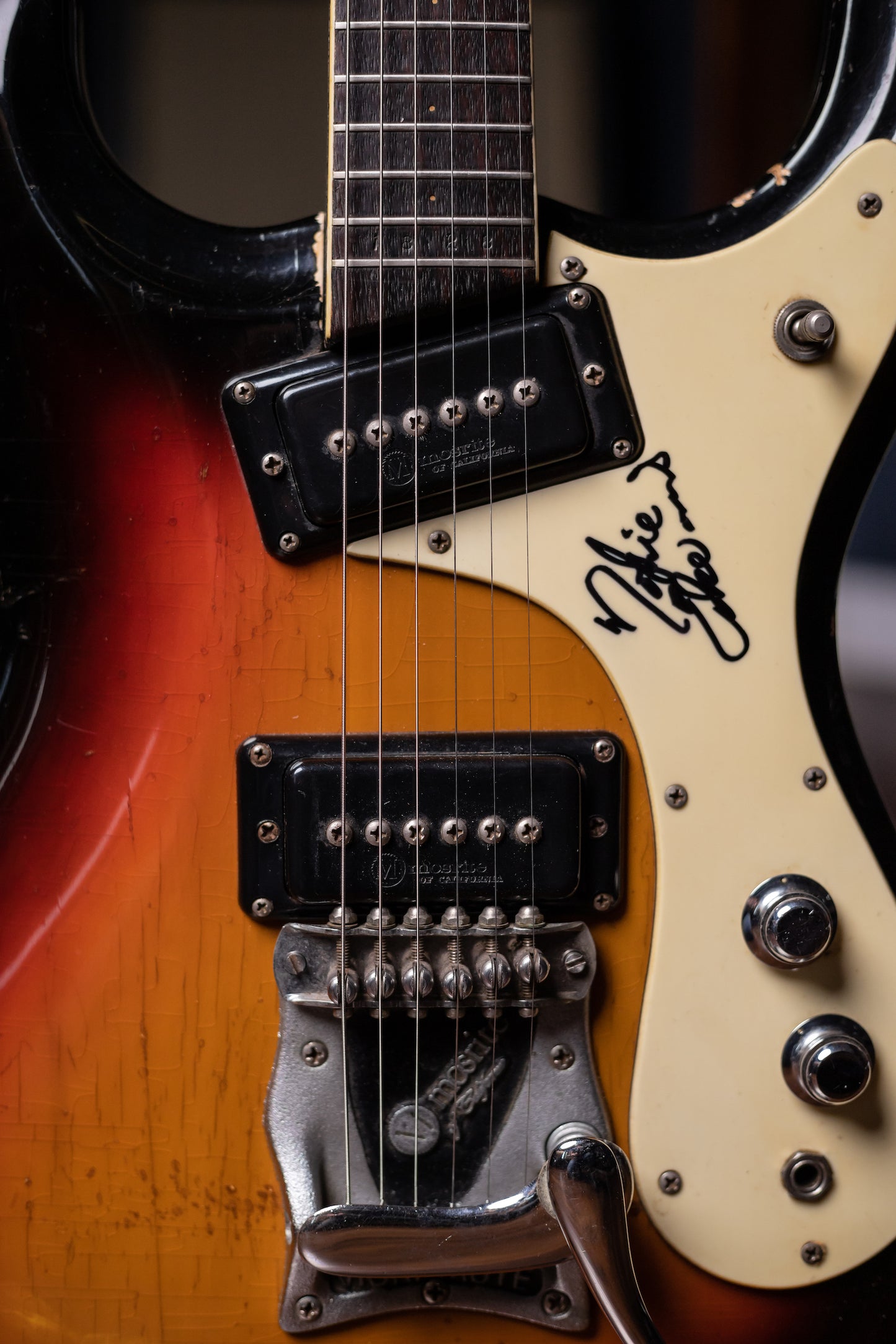 1965 Mosrite Ventures Model Electric Gutiar Signed by Nokie - Sunburst