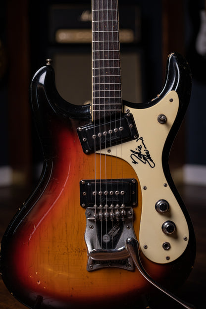 1965 Mosrite Ventures Model Electric Gutiar Signed by Nokie - Sunburst