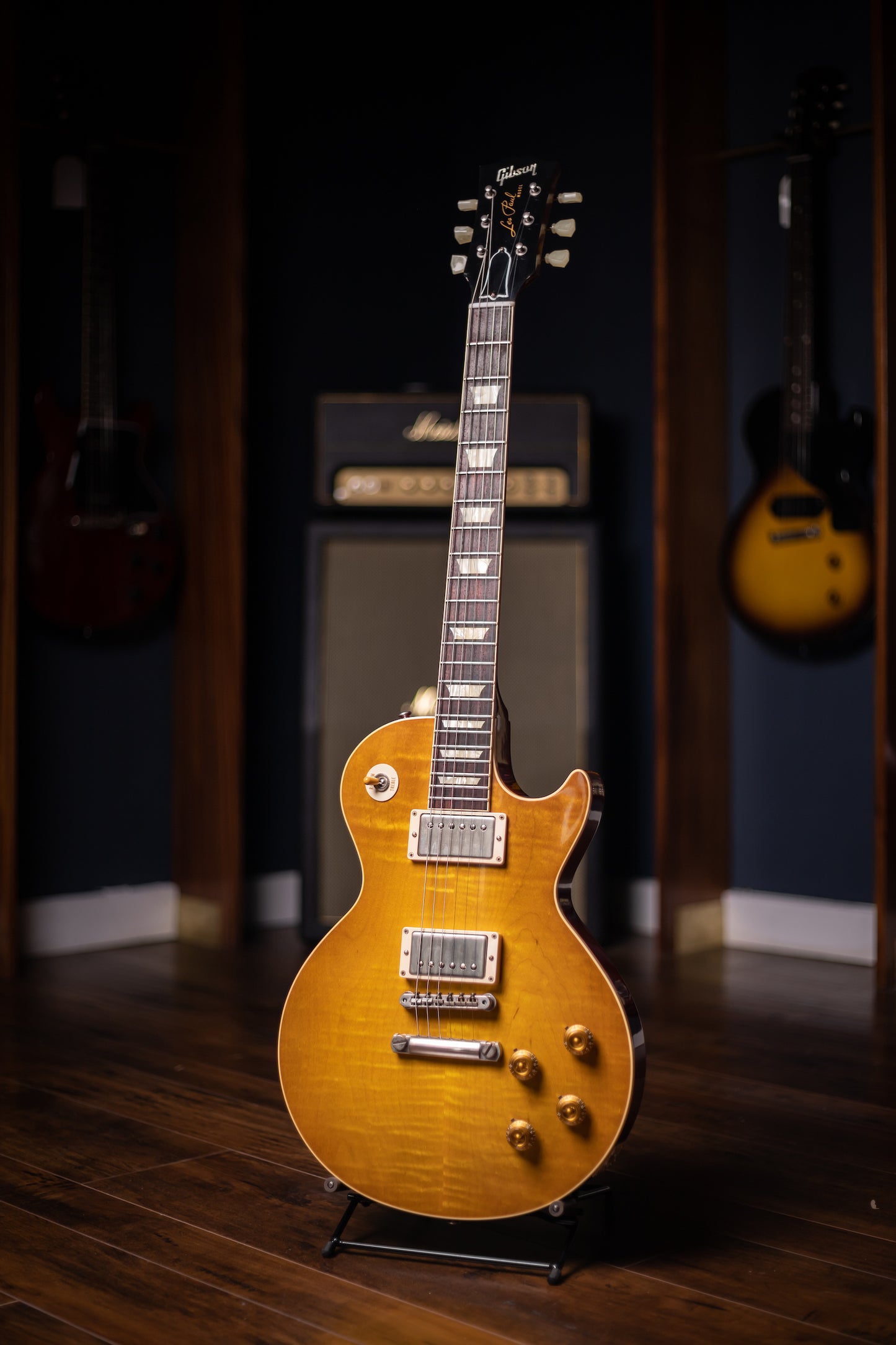 2014 Gibson Custom Shop Les Paul 1958 Standard Flame Top VOS Reissue Electric Guitar - Iced Tea