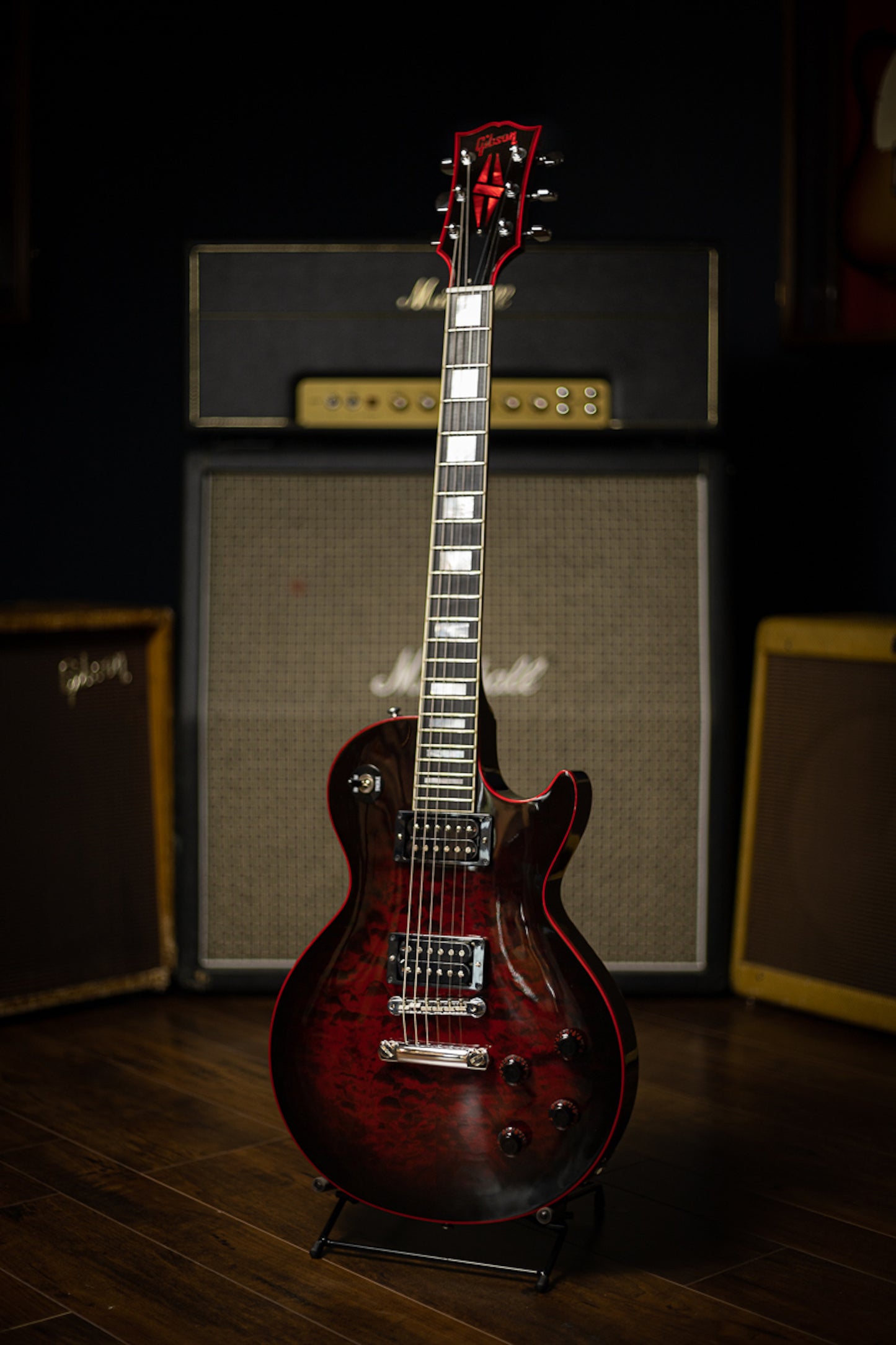 2009 Gibson LPR7 Black Widow Les Paul - Black/Red