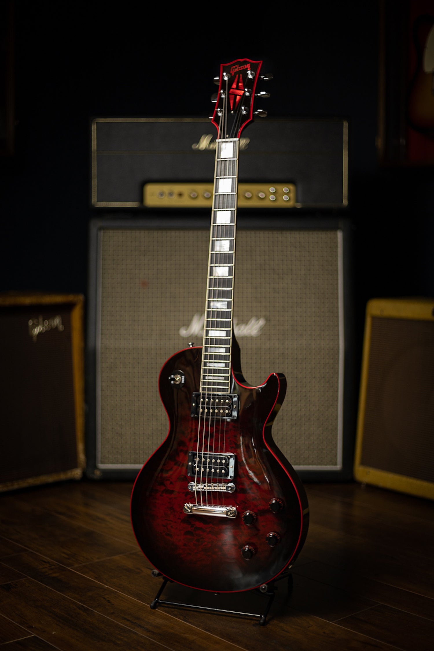 2009 Gibson LPR7 Black Widow Les Paul - Black/Red