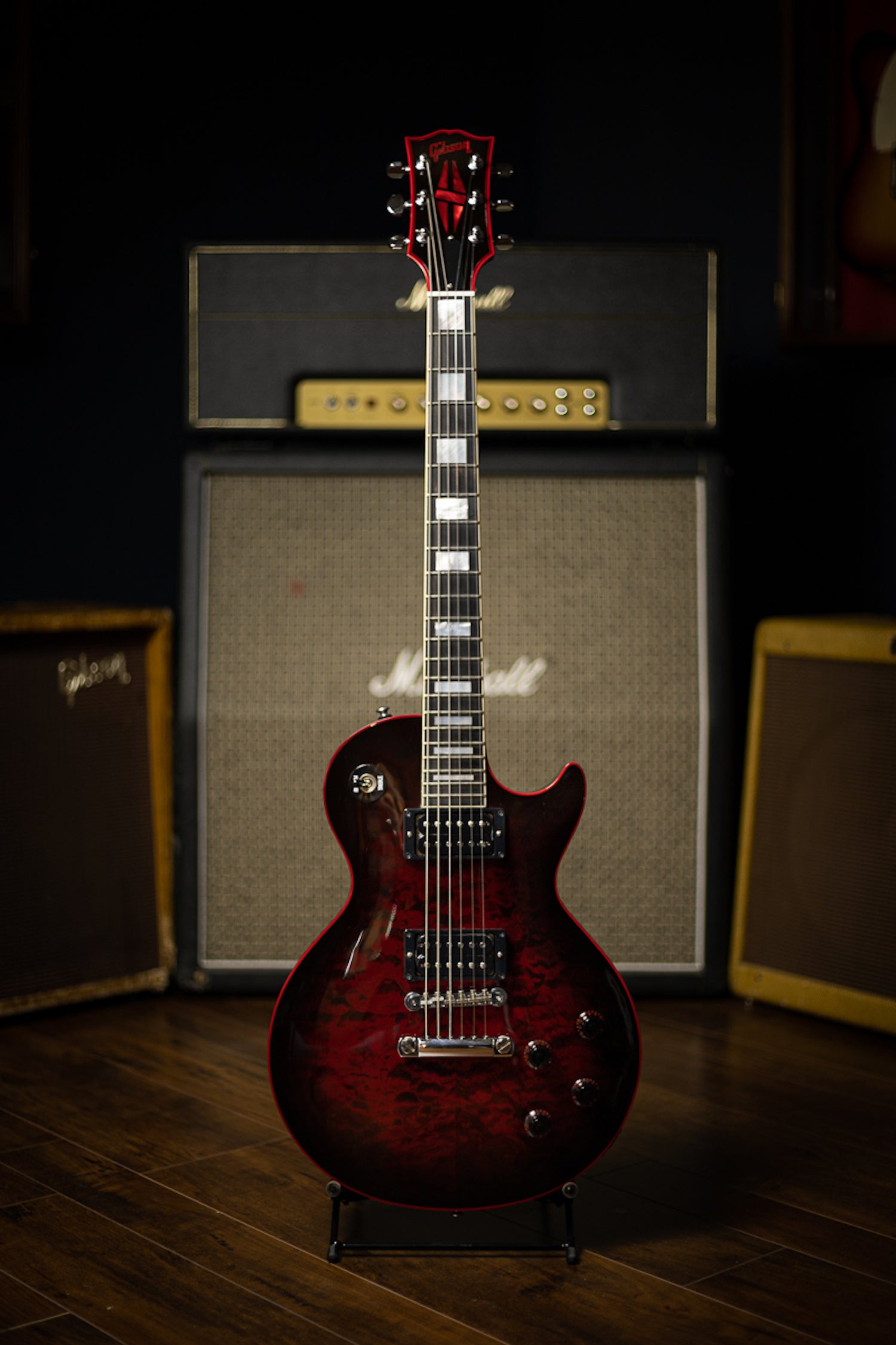 2009 Gibson LPR7 Black Widow Les Paul - Black/Red