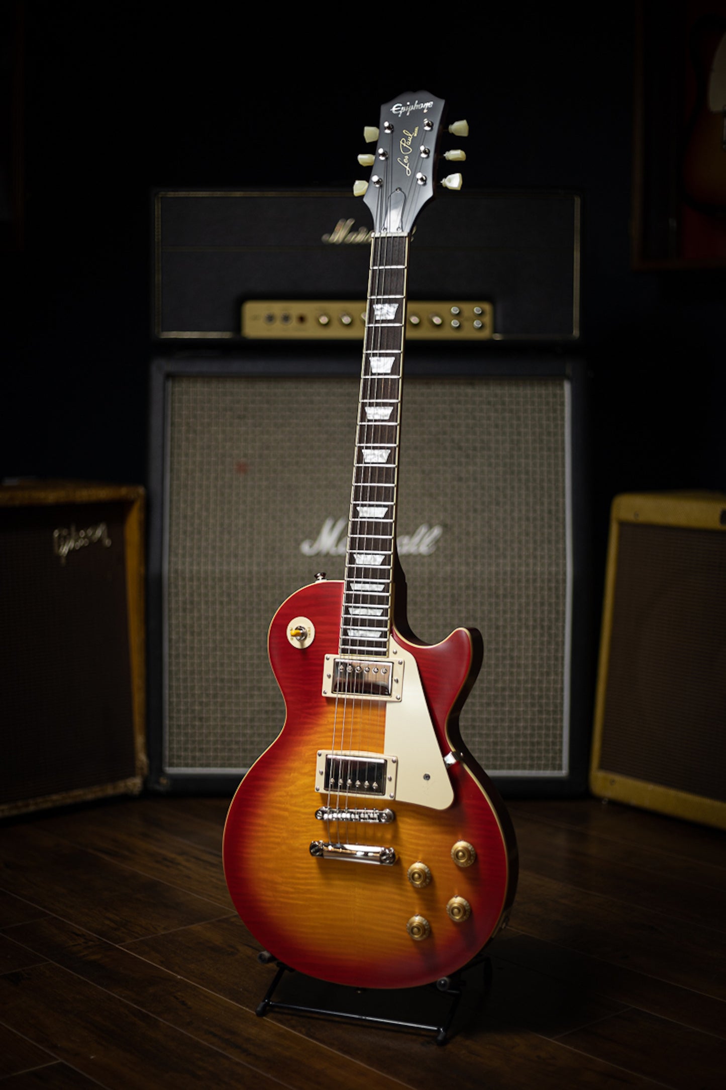 Epiphone 1959 Les Paul 60th Anniversary Plus Outfit Electric Guitar - Aged Dark Cherry Burst