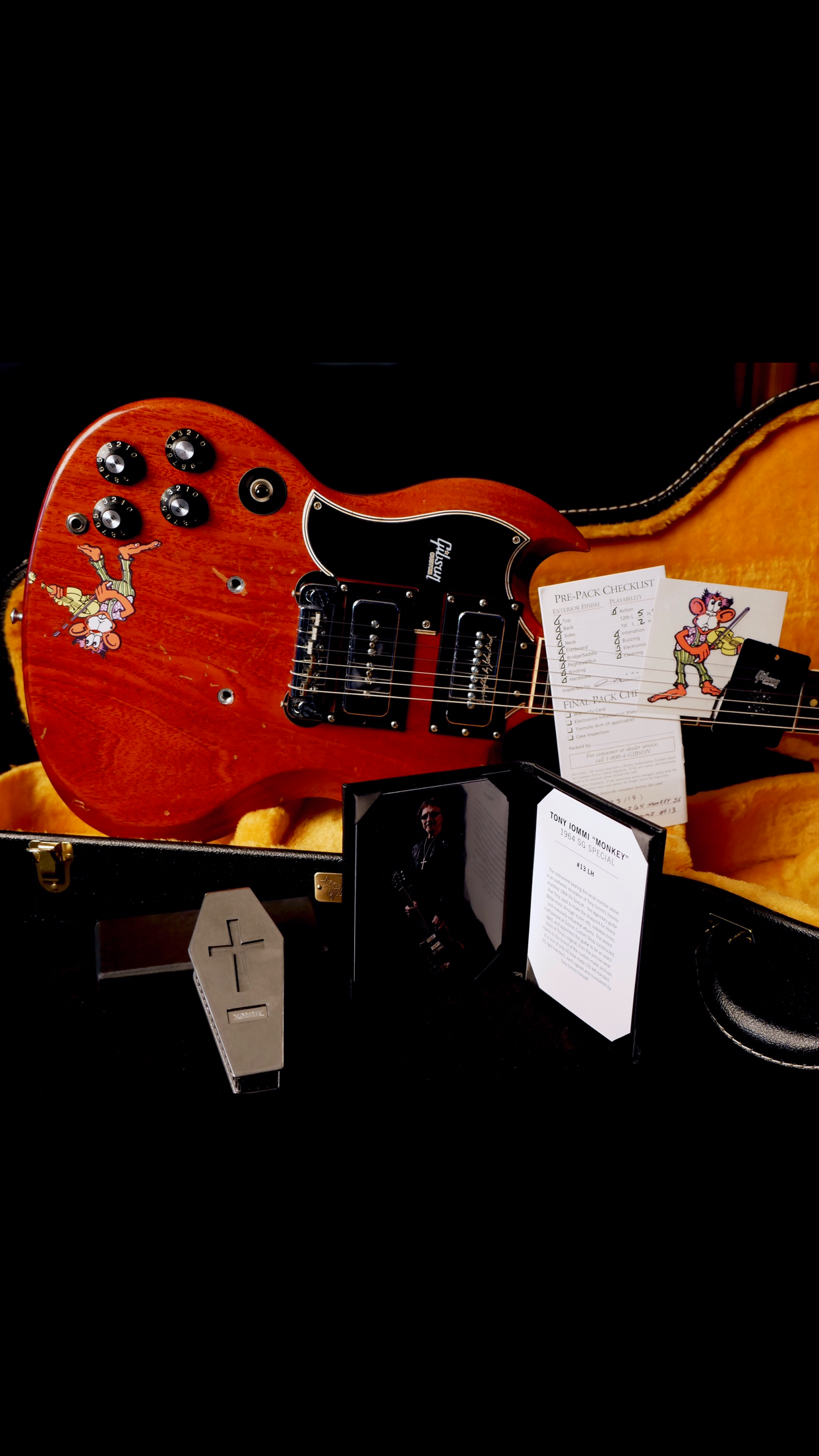 Gibson Tony Iommi "Monkey" 1964 SG Special Replica Left Handed Electric Guitar - Walt Grace Vintage