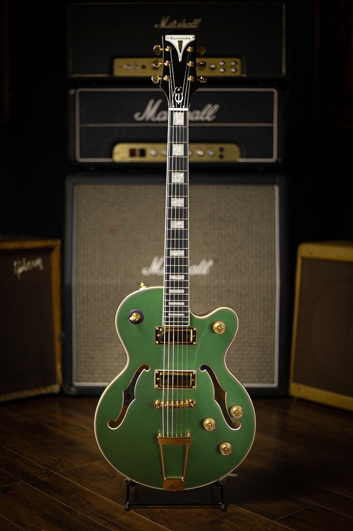 Epiphone Uptown Kat ES Collection Electric Guitar - Emerald Green Metallic