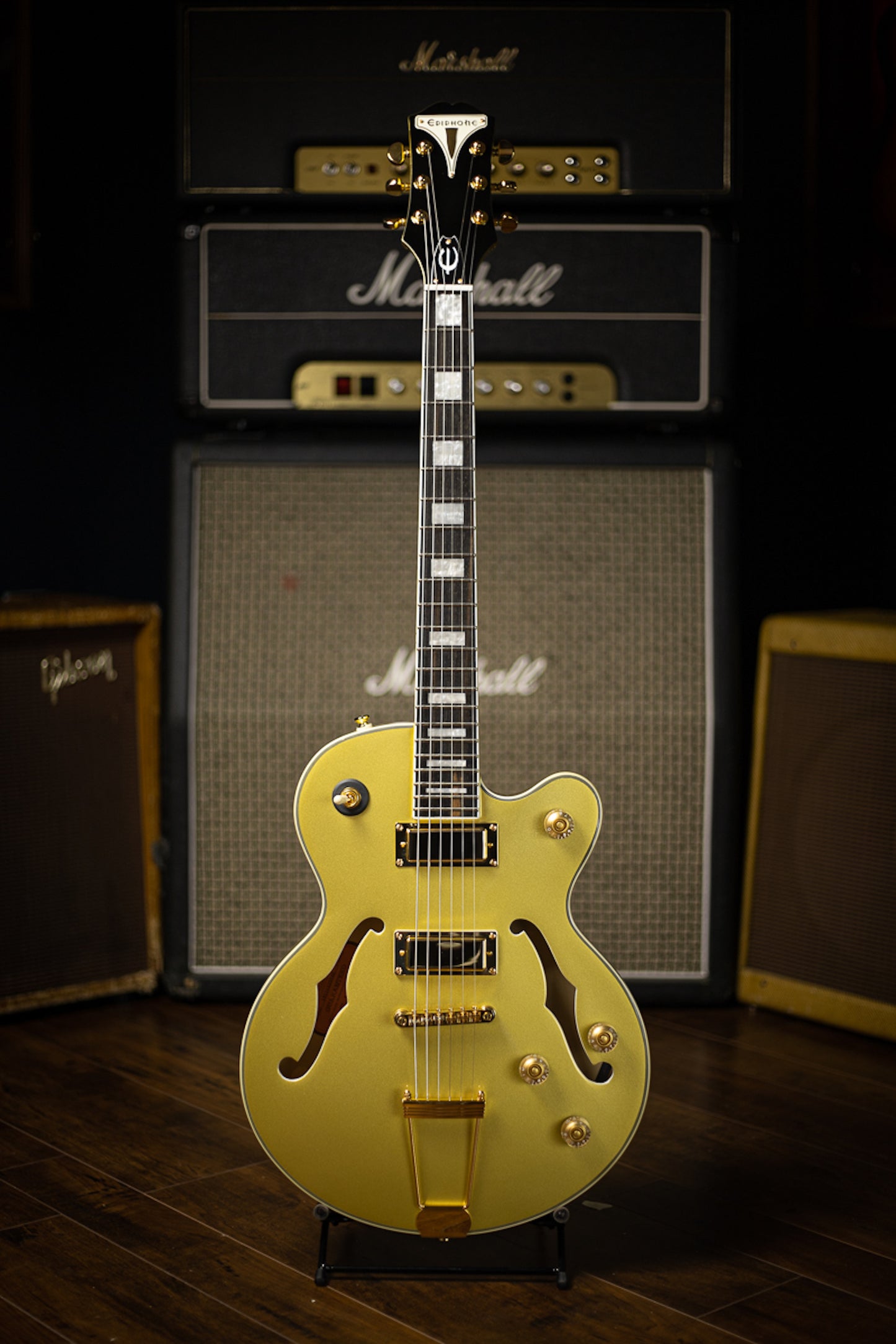Epiphone Uptown Kat ES Electric Guitar - Topaz Gold Metallic