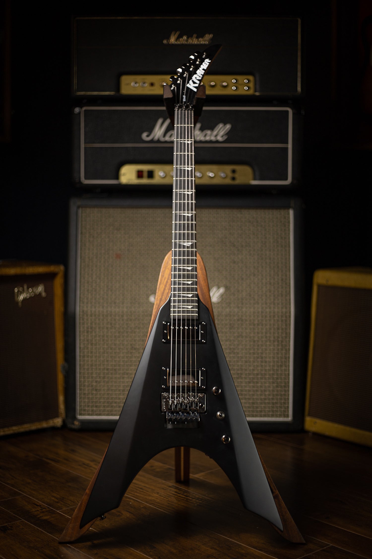 Kramer Nite-V Nickel Floyd Rose Electric Guitar - Satin