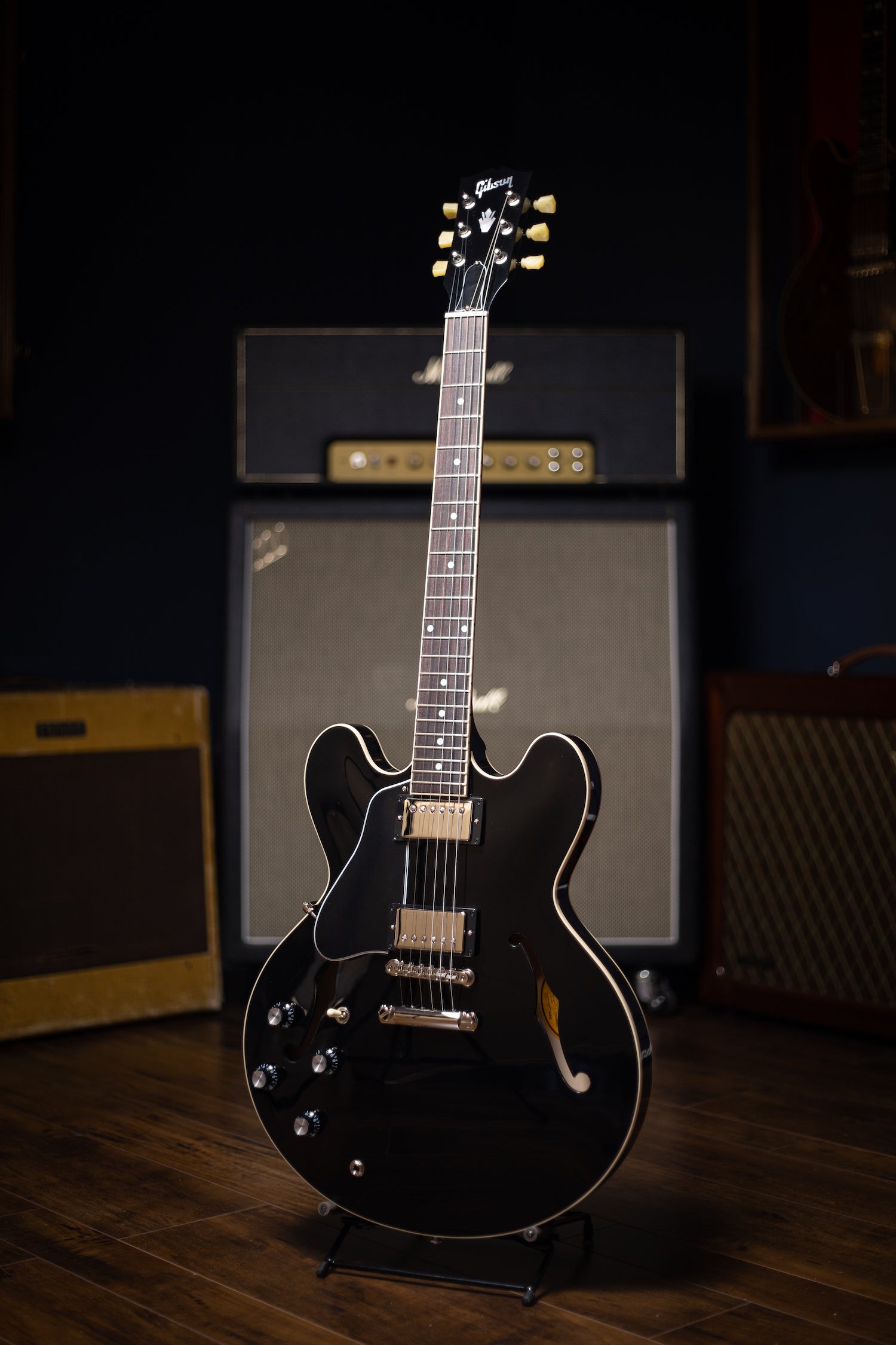 Gibson ES-335 Left Handed Electric Guitar - Vintage Ebony