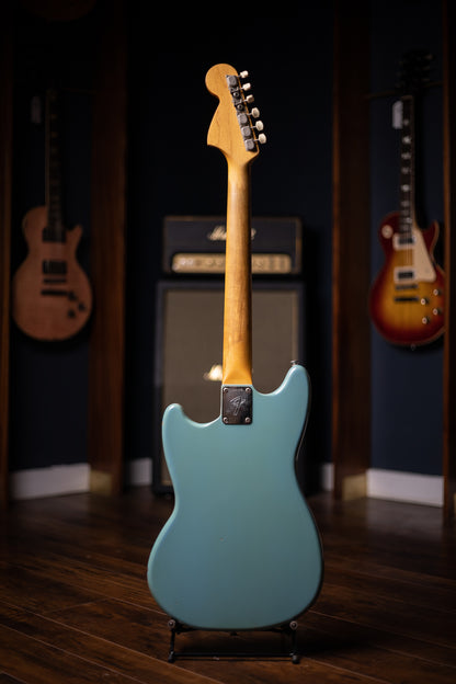 1966 Fender Mustang Signed By John Kay Of Steppenwolf Electric Guitar - Daphne Blue