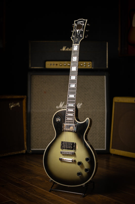 Gibson Custom Shop Adam Jones 1979 Les Paul Custom VOS Electric Guitar - Vintage Silverburst Aged