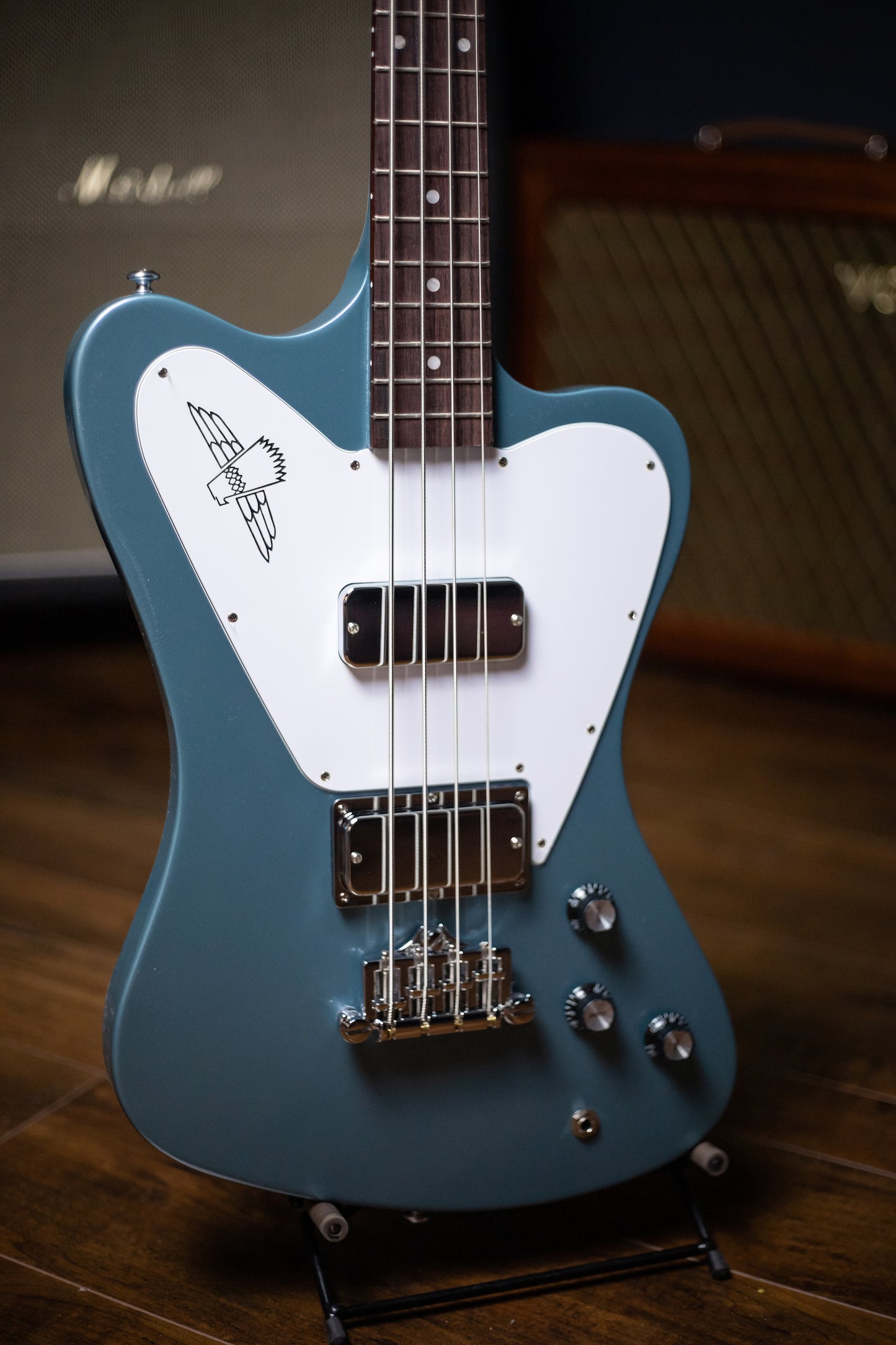 Gibson Thunderbird Bass Guitar - Faded Pelham Blue w/ Non-Reverse Headstock