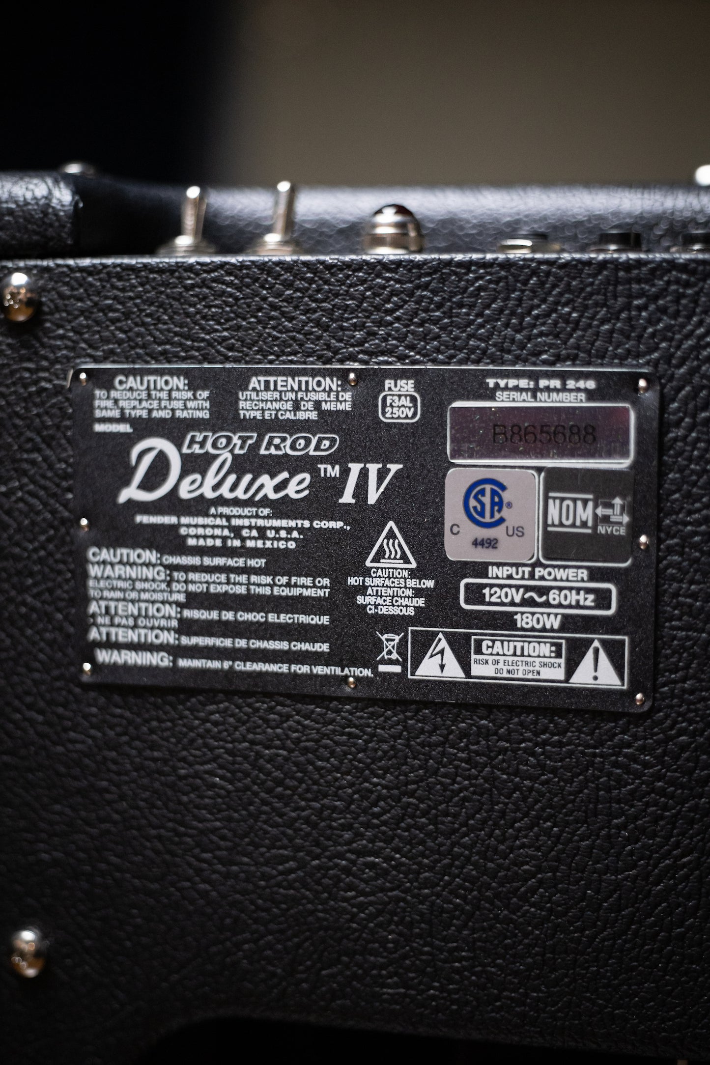 Fender Hot Rod Deluxe IV Combo Amp - Black