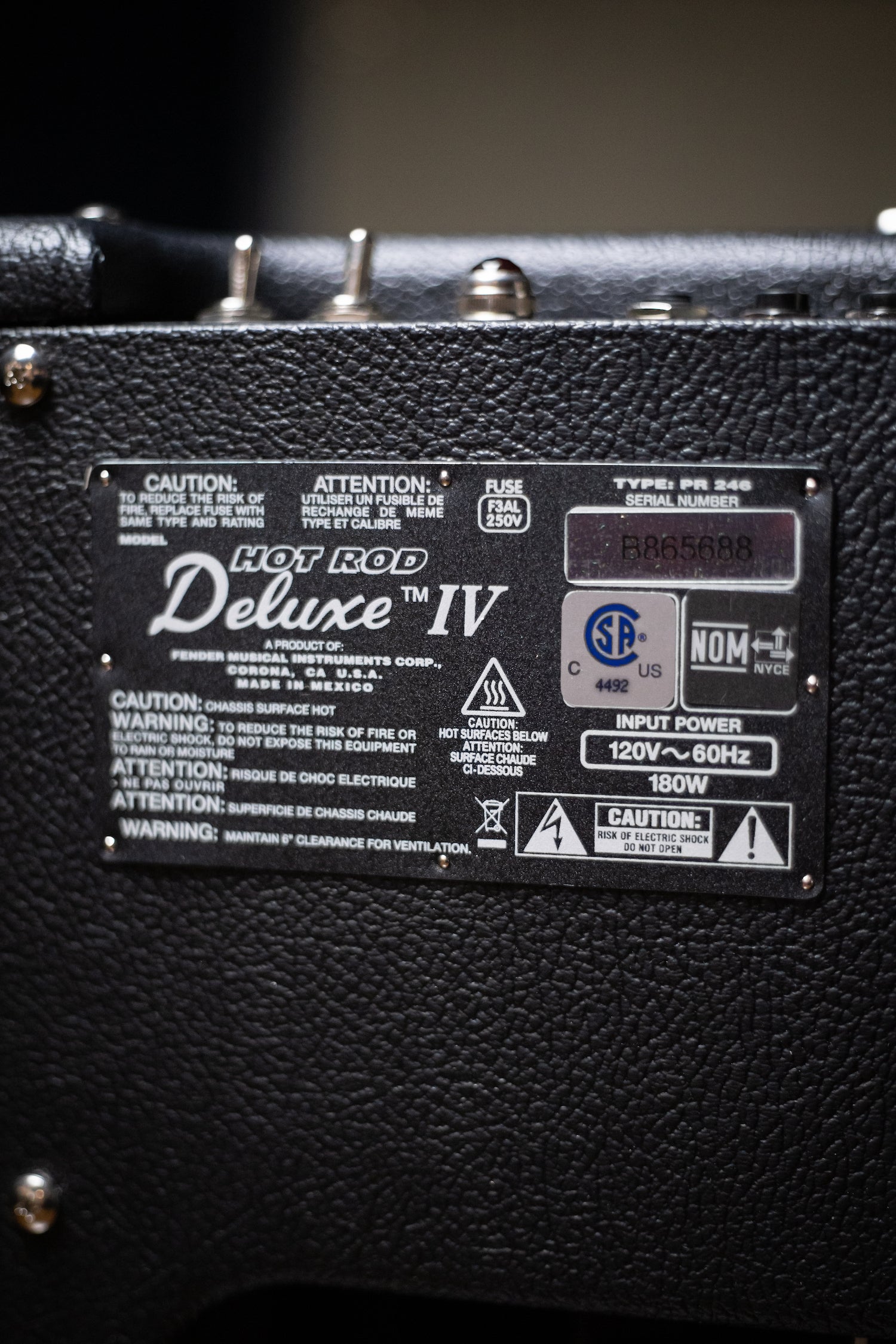 Fender Hot Rod Deluxe IV Combo Amp - Black