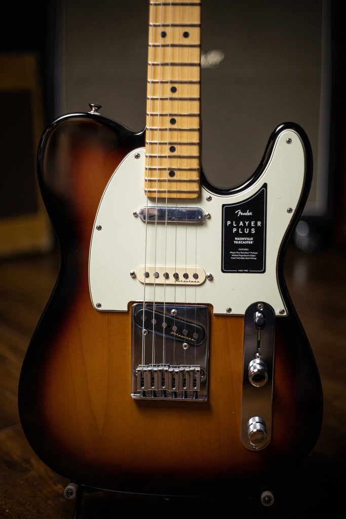 Fender Player Plus Nashville Telecaster Electric Guitar - 3 Tone Sunburst