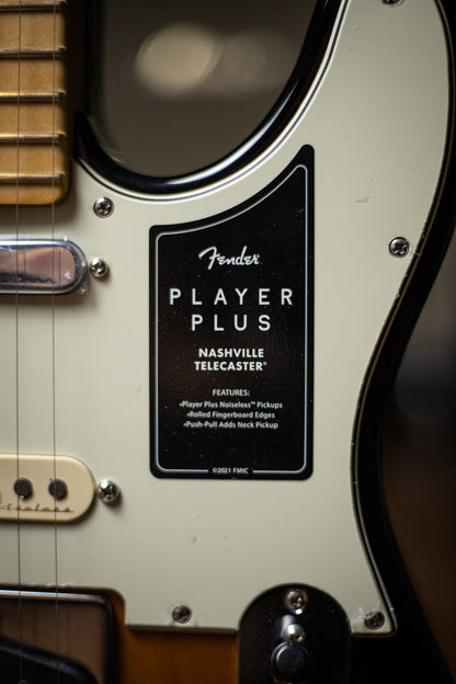 Fender Player Plus Nashville Telecaster Electric Guitar - 3 Tone Sunburst
