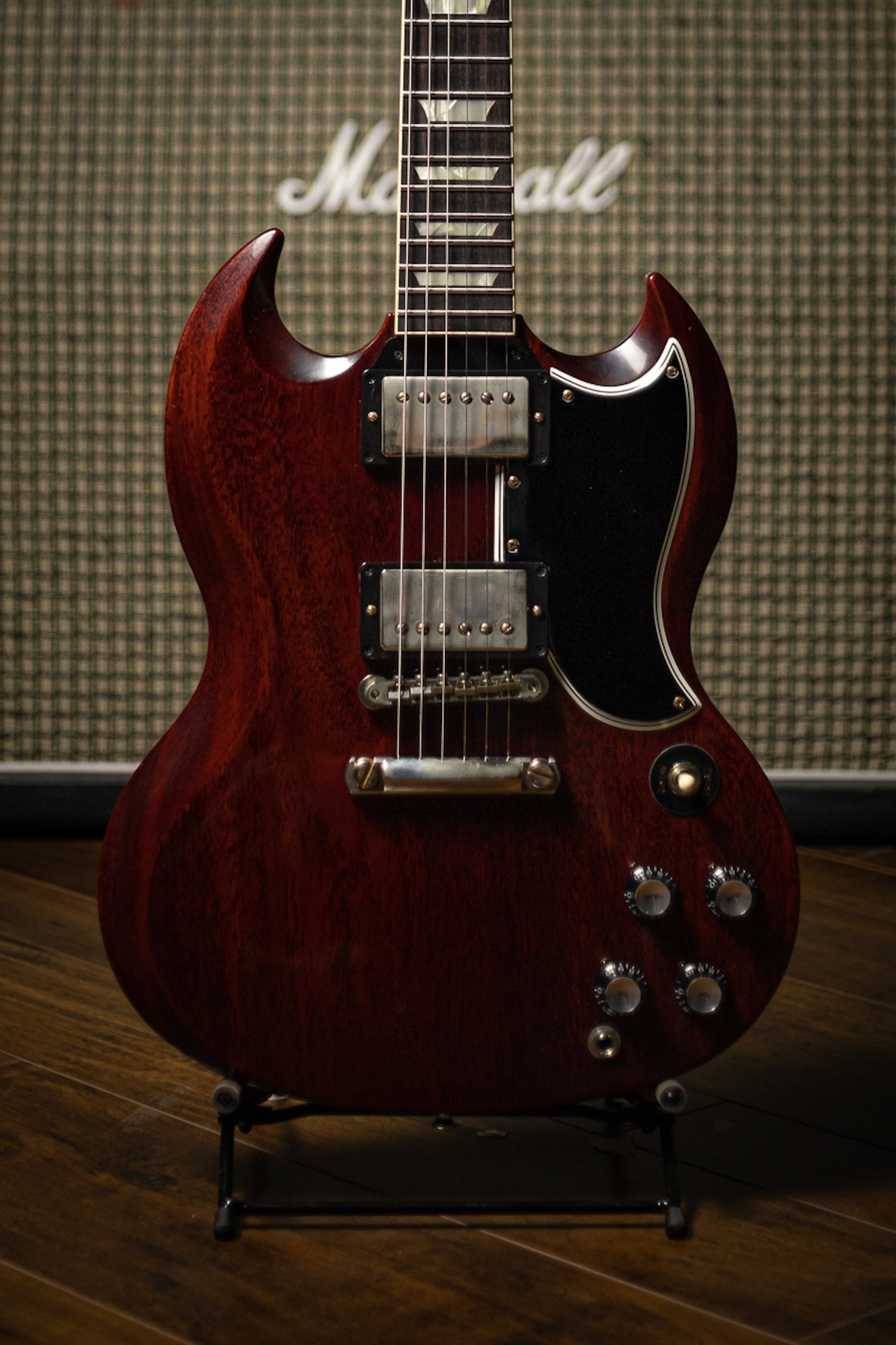 Custom Shop 1961 SG Standard Reissue Stop Bar - vos cherry red Double cut  electric guitar Gibson